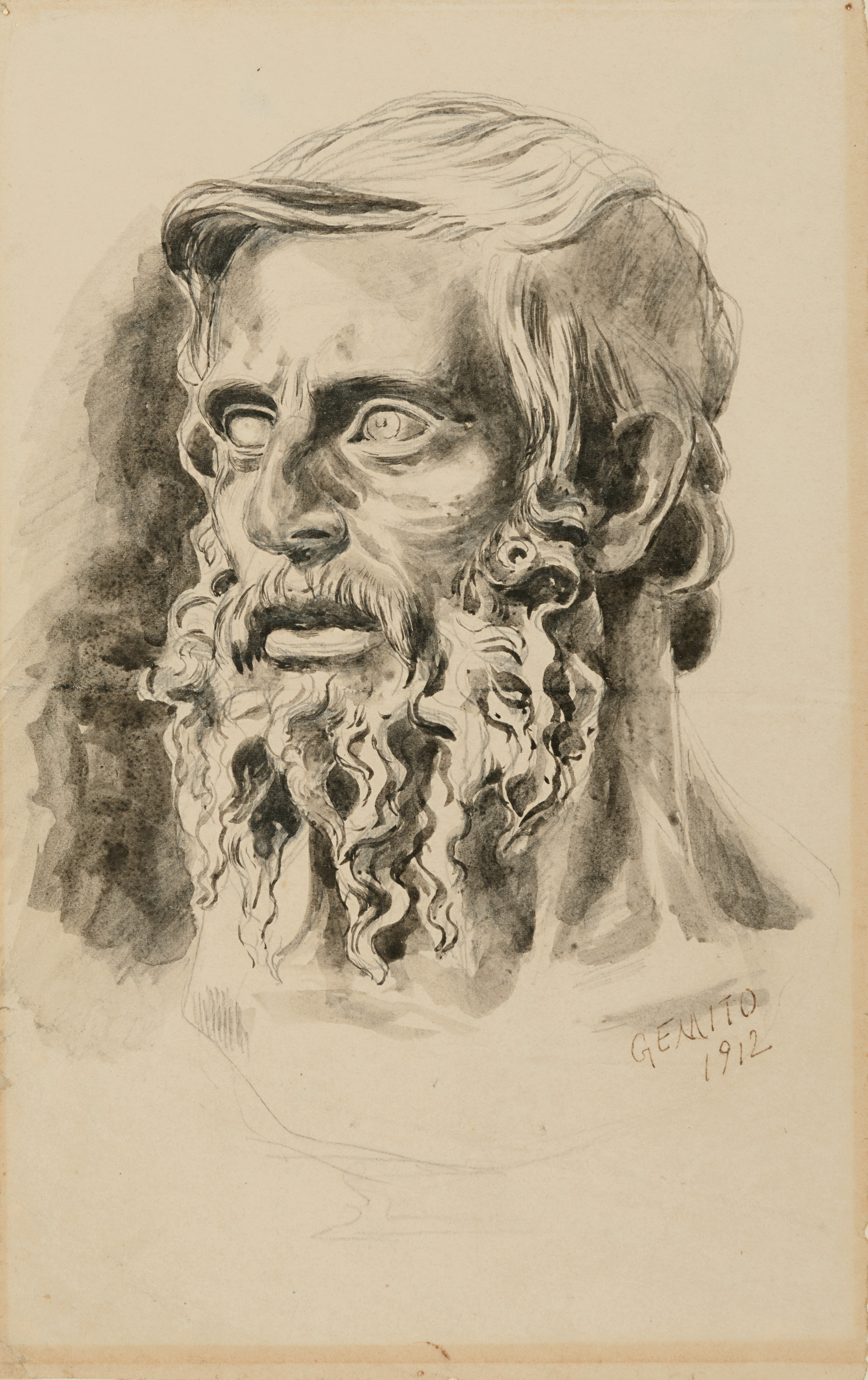 Study of a Bearded Man, Looking to the Left